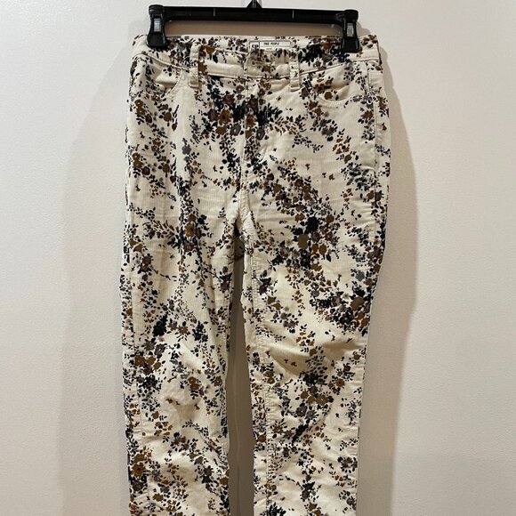 Free People Floral Print Skinny Straight Ankle Pants Size 25 - Picture 4 of 10
